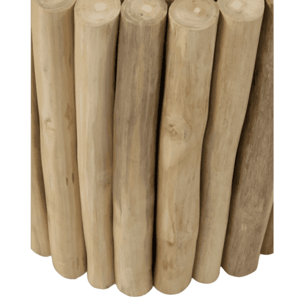 A row of wooden sticks on a white background.